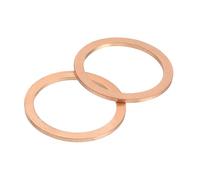 QUARKZMAN Arandela Plana M24, 5 Piezas Arandelas Planas de Cobre de 30 mm de Diámetro Anillo de Sellado Metálico para Tornillos, Pernos y Tuercas