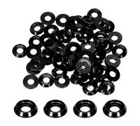 QUARKZMAN Arandelas Cónicas Avellanadas M4, Diámetro del Agujero 4mm/0.16", Arandelas de Aluminio para Tornillos RC/FPV/PC/Drones/Accesorios Mecánicos, Paquete de 30 (Negro)
