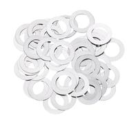 QUARKZMAN Arandelas Planas de Acero Inoxidable 304 M6, 50 Piezas 6x10x0.1mm Espaciadores Planos Ultradelgados para Tornillos, Reparación Electrónica, Automoción