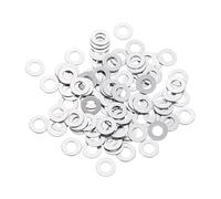 QUARKZMAN Arandelas Planas de Acero Inoxidable M3 304, 100 Piezas 3x6x0.3mm Espaciadores Planos Ultradelgados para Tornillos, Reparación Electrónica, Automotriz