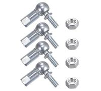 QUARKZMAN Articulación de Bola Angular CS10 M6, Rosca Derecha M6x1.0 4pcs | Extremo de Encaje de Bola de Acero A3 Autolubricante
