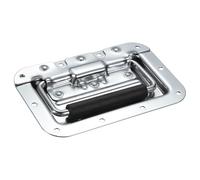 QUARKZMAN Asa Empotrada Con Resorte 6.4 × 4.2 Pulgadas De Acero Para Montaje En Superficie Con Empuñadura Acolchada Para Gabinetes Cajas De Herramientas Y Almacenamiento (Azul Claro)