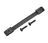 QUARKZMAN Asa Para Gabinete De Altavoz Tipo Correa Con Insertos De Acero Templado Y Tapas Metálicas Extremas Hebilla Con Tornillo Negro 2 Pcs