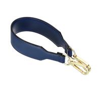 QUARKZMAN Asas De Bolso De Cuero Pu De Repuesto Correa Corta Para Bolso De Mano Con Cierre Para Bolso De Hombro Cartera Maletín, 41X3.6Cm, Azul Hebilla Dorada