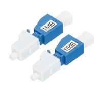 QUARKZMAN Atenuador de Fibra Óptica LC de 15db, LC/UPC SM Modo Único Fijo Atenuador de Fibra Óptica Macho a Hembra para Transmisión de Fibra Óptica Paquete de 2