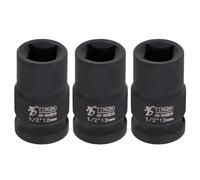 QUARKZMAN Attacco 1/2" 12mm Metrica Ad Impatto Quadrata Lunghezza 1.6" (40mm) Acciaio 40CR Fosfatazione Standard Manicotto Ruota Strumento Per Riparazione Auto Meccanica Uso Domestico