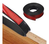 QUARKZMAN Banda De Borde En Forma De U Autoadhesiva De TPE Flexible para Revestimiento De Borde De 4m X 40mm Protector De Borde para Mueble Estantes Gabinetes Reparación Restauración (Negro)