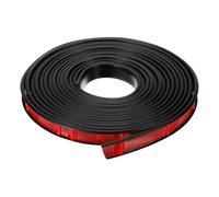 QUARKZMAN Bande de Chant en U, Protector de Borde en Forma de U de 16.4 Pies Con Adhesivo, Protector de Borde en Canal U Flexible de Tpe para Muebles(15mm, Negro)