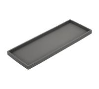 QUARKZMAN Bandeja para Baño 15.7" X 6" Bandejas De Dispensador De Jabón De Silicona Organizador Antigolpes para Fregadero De Cocina para Jabones Llaves Velas Accesorios Gris