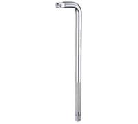 QUARKZMAN Barra De Extensión En Forma De L Para Trinquete 1/2" 20" Largo Acero Aleado 40CR Llave De Vaso Para Tuercas De Eje Reparación De Equipos Mecánicos Automotrices Plateado