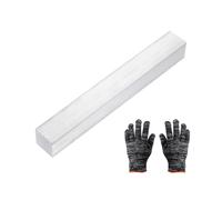 QUARKZMAN Barra Plana Cuadrada De Aluminio 1" Grosor 31/32" Ancho 8" Largo Placa Plana Cuadrada De Aluminio 6061 25 X 25 X 204mm Stock De Molino Sólido Con Guantes