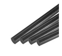 QUARKZMAN Barra Rotonda Solida In Plastica ABS 15mm x 300mm Nera Per Materiale Modellistico Fai Da Te, Realizzazione Modelli Architettonici, Tavolo Sabbia Fai Da Te, Confezione Da 4 Pezzi