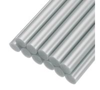 QUARKZMAN Barras de pegamento caliente mini para pistola de pegamento 11mm x 100mm Plateado Metálico 12uds