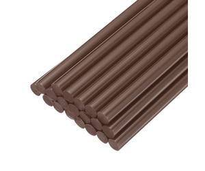 QUARKZMAN Barras de Pegamento Termofusible 200 mm de Largo x 11 mm de Diámetro para Pistola de Pegamento Caliente Perfectas para Manualidades Y Sellado Marrón 20 Piezas