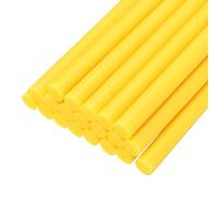 QUARKZMAN Barras de Pegamento Termofusible 200 mm de Largo x 7 mm de Diámetro para Pistola de Pegamento Caliente Perfectas para Manualidades Y Sellado Amarillo Claro 20 Piezas