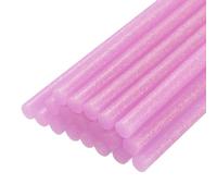 QUARKZMAN Barras de Pegamento Termofusible, 200mm de Largo x 7mm de Diámetro para Pistola de Pegamento Caliente, Perfectas para Proyectos de Manualidades, Color Rosa Brillante, 20 Unidades