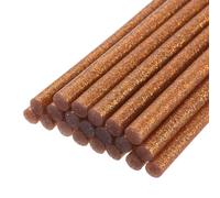 QUARKZMAN Barras de Pegamento Termofusible, Barras de 100mm de Largo x 7mm de Diámetro para Pistola de Pegamento Caliente, Bronce Dorado Con Purpurina, 20 Unidades