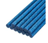 QUARKZMAN Barras de Pegamento Termofusible Mini para Pistola de Pegamento 0,43 Pulgadas x 4 Pulgadas Brillo Azul Brillante 12 Piezas