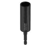 QUARKZMAN barrena Para Tuercas De 16mm Casquillo Métrico Profundo Vástago Hexagonal De 1/4" 4.3" (110mm) Extra Largo Casquillos De 6 Puntas Cambio Rápido Acero CR-V Para Fijadores