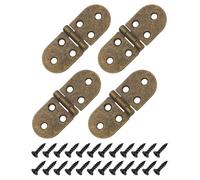 QUARKZMAN Bisagra De Mesa Plegable 4 Piezas Hierro 270 Grados Borde Redondo Bisagras Para Máquina De Coser Mesa Bandeja Para Muebles Cajón Puerta Gabinete (Bronce 3.2 X 1.2 Pulgadas)
