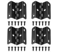 QUARKZMAN Bisagra Plegable 41x12mm Hierro Negro 6 Orificios 4 Piezas | Retro vintage para baúl, herrajes con tornillos, para puertas armario madera cajas joyería