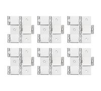 QUARKZMAN Bisagras de Doble Acción para Pantalla Plegable, 6 Piezas de 76mm Bisagras de Doble Giro de Estilo Retro con Rotación de 270 Grados para Puertas de Pantalla, Blanco Puro