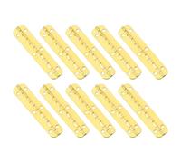 QUARKZMAN Bisagras De Piano Metálicas 180 Grados Bisagras Largas Plegables Con Tornillos Para Caja De Madera Armario Clóset 65x15mm Dorado 10 Pcs
