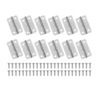 QUARKZMAN Bisagras Pequeñas De 1-1/2 Pulgada Mini Bisagras Para Cajas De Joyería Con Tornillos Para Cajas De Madera Cajones De Gabinetes Puertas Y Portones (Color Plateado Paquete De 12)
