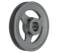 QUARKZMAN BK67-1 Polea Para Correa En V 1/8 1-1/8" Diámetro Interior 6.45" Diámetro Exterior Una Ranura Polea De Alma Perforada Medida Polea Hierro Fundido Sección Correa Para Correa 3L O B