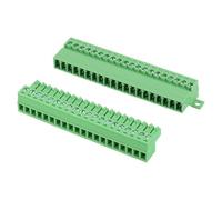 QUARKZMAN Bloque De Terminales De Tornillo De 20 Pines, Paso De 3.5mm/0.14 Pulgadas Macho Y Hembra Para Montaje En PCB 300V 8A Bloque De Terminales Verde Para Proyectos Domésticos