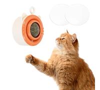 QUARKZMAN Bolas De Hierba Gatera para Gatos Bola para Limpieza De Gatos Rotable Y Divertida Suministros para Juego De Energía De En Interiores (Color Naranja) Diseñada para Dormitorio.