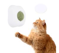 QUARKZMAN Bolas De Hierba Gatera para Gatos Bola para Limpieza Masticable Rotativa Y Divertida Suministros para Juego De Energía De Gatos En Interiores (Amarillo Blanco) Destinado.