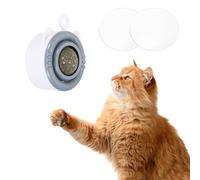 QUARKZMAN Bolas De Hierba Gatera para Limpieza De Gatos Pelota Masticable Rotativa Y Divertida Suministros De Juego para Energía De Gatos En Interiores (Gris Blanco) Diseñado.