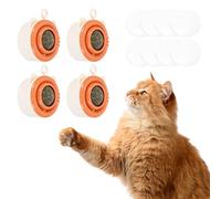 QUARKZMAN Bolas De Hierba Gatera para Limpieza De Gatos, Rotativas Y Adorables, Suministros para Juego Energético De Gatos En Interiores (Naranja, 4 Unidades), Diseñadas.