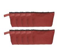 QUARKZMAN Bolsas De Lona 10 pcs Bolsas De Cosméticos para Viaje Al por Mayor Bolsas De Aseo Multiusos con Cremallera Lisas para DIY Rojo Oscuro 7.5 x 5 x 1.8 Pulgadas