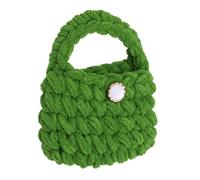 QUARKZMAN Bolso De Ganchillo, Monedero Bonito De Almacenamiento Tejido A Mano, Bolsa De Ganchillo para Auriculares Llaves Maquillaje Organizador De Almacenamiento, Verde Oliva
