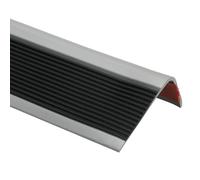 QUARKZMAN Borde De Escalón 2 Metros 6 X 3 Cm Protector De Borde Negro Gris | Autoadhesivo Antideslizante De Vinilo, Para Escaleras Revestimiento Impermeable Para Suelos Interiores
