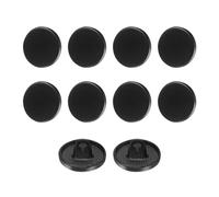 QUARKZMAN Botones Metálicos Redondos Planos, 10Pcs 20L 12mm Bontones de Aleación, Reemplazo para Trajes, Abrigos de Lana, Camisas y Pantalones, Manualidades de Costura, Negro Mate