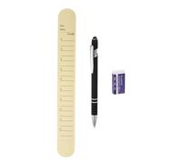 QUARKZMAN Brazalete de Muñeca de Silicona para Notas 9.37" X 1.1" 20cm 8 Pulgada Pulsera Ajustable para Escribir con Bolígrafo de Tinta de Gel y Borrador, Amarillo