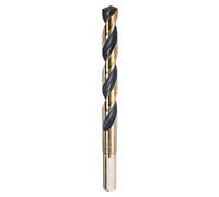 QUARKZMAN Brocas Helicoidal 13/32" de Diámetro Acero de Alta Velocidad 4341 Brocas Métricas 5.1" Longitud Recubrimiento Óxido Negro y Dorado para Perforar Metal Duro, Acero Aleado