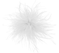 QUARKZMAN Broches De Plumas Para Mujer, Broche De Flor De Pluma Grande Elegantes Imperdibles Sobredimensionados Para Vestido Traje Ropa Fiesta Boda Baile Banquete Imperdibles Blanco