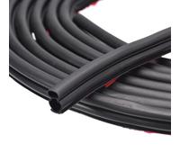 QUARKZMAN Burlete Puerta Sello Tira 6 Metros x 10mm x 15mm Auto Adhesivo Goma Sello Tira para 12-14mm Separación para Insonorización y Puerta Marco Separación Bloqueador (Negro)