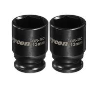 QUARKZMAN Bussola Ad Impatto Bassa A 6 Punte 1/4 Di Pollice 13mm Standard Metrico Bussola In Acciaio Cr-Mo Per Albero Di Trasmissione Dado Esagonale Bulloni Per Riparazione Auto E Macchine