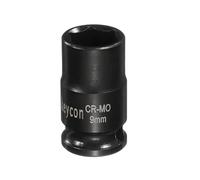 QUARKZMAN Bussola Ad Impatto Bassa A 6 Punti 1/4 Di Pollice 9mm Standard Metrico Bussola In Acciaio Cr-Mo Per Albero Di Trasmissione Dado Esagonale Bulloni Per Riparazione Auto E Macchine