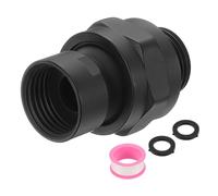 QUARKZMAN Cabezal De Ducha Giratorio Adaptador De Latón Sólido Extensión De Brazo De Ducha Ajustable Conector Universal De Componentes De Ducha Con Cinta De PTFE Y Junta (Negro)
