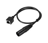 QUARKZMAN Cable Adaptador DMX512 XLR Macho A RJ45 Hembra De 3 Pines 1.6ft Cable De Extensión Para Micrófono Para Iluminación De Escenario Y Consola De Estudio