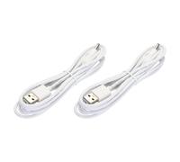 QUARKZMAN Cable de Alimentación USB a DC de 2 m USB a DC 3.5mm x 1.35mm Cable de Alimentación de 5V Blanco para Mini Ventilador Cámara Teléfono Móvil Tableta Dispositivos 2Uds