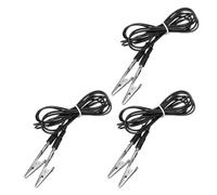 QUARKZMAN Cable de Conexión a Tierra ESD con Pinza de Cocodrilo de 180 cm /70,87 Pulgadas de Largo, Cable de Conexión a Tierra Antiestático con Clip, 3Pcs (Negro)
