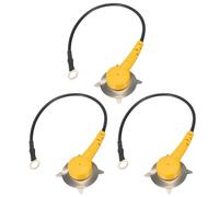 QUARKZMAN Cable de Conexión a Tierra ESD de 15 cm/5,91" de Largo Cable de Alambre de Tierra Antiestático Con Clip para Eliminar Electrostática del Conductor 3Pcs (Amarillo Negro)