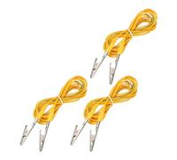 QUARKZMAN Cable de Conexión a Tierra ESDCon Pinza de Cocodrilo de 300 cm/118.11" de Largo Antiestático Con Clip para Eliminar Electrostática del Conductor 3Pcs Amarillo Verde